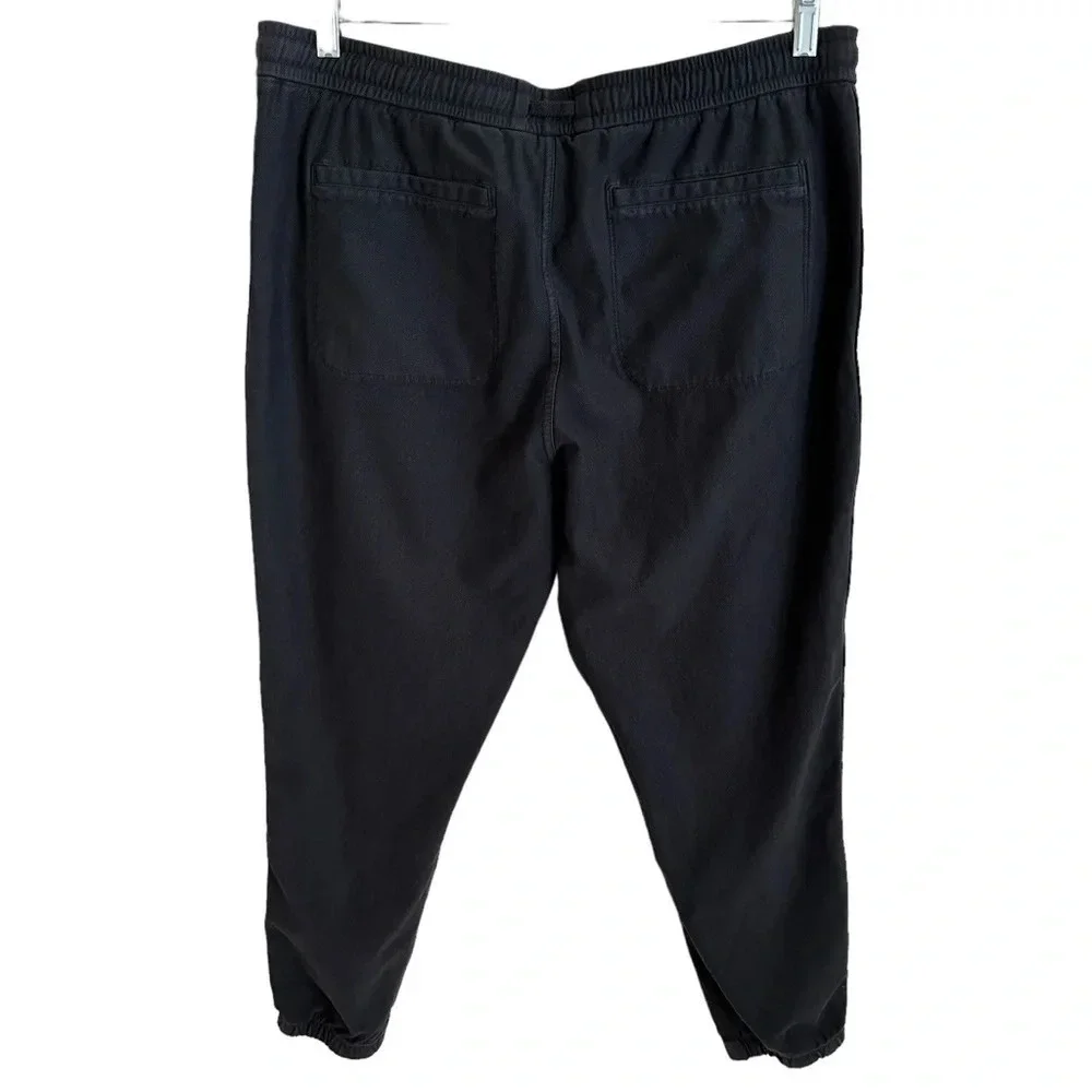 Flawed Athleta womens 16 Black Farallon Joggers Pants‎ Pull On Loungewear